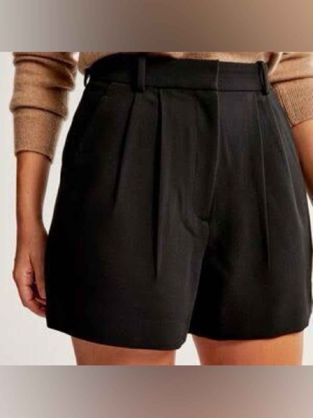 Abercrombie & Fitch Curve Love Sloane Tailored Shorts Black Size 4